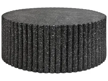 Coffee Table POZZA II 106 cm 106 cm Terrazzo Effect Black Terrazzo - Garden & Balcony