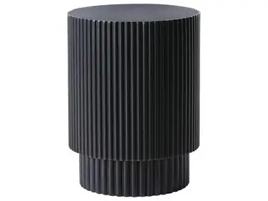 Side Table BICCARI 38 cm 38 cm Black - Garden & Balcony
