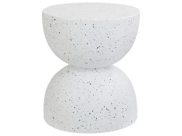 Side Table CAORIA 40 cm 40 cm Terrazzo Effect White Terrazzo - Garden & Balcony