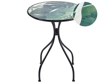 Bistro Table COZZANA 60 cm 60 cm Metal Black - Garden & Balcony