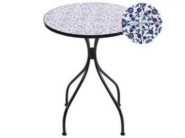 Bistro Table CAMPRENA 60 cm 60 cm Metal Black - Garden & Balcony