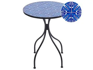 Bistro Table CIGLIANO 60 cm 60 cm Metal Black - Garden & Balcony
