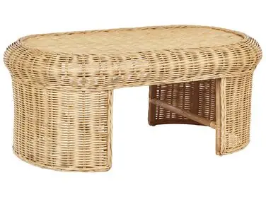 Garden Coffee Table LIVADEIA 60 cm 96 cm Rattan Natural - Garden & Balcony