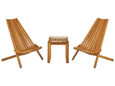 Conjunto de balcón BELLANO Madera de acacia Marrón - Jardín y balcón