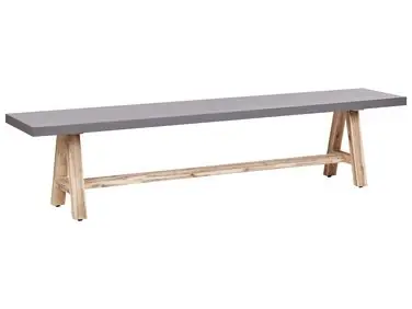 Banco de jardín TONNARE 200 cm Cemento Gris - Jardín y balcón