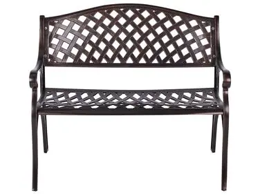 Banco de jardín STAGGIA 104 cm Metal Marrón - Jardín y balcón