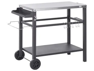 Carrito de cocina exterior SPIAZZI Negro Metal - Jardín y balcón