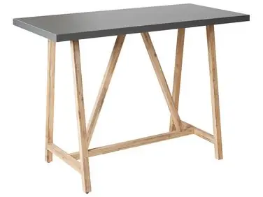 Garden Bar Table TALAMONE 140 cm 70 cm Grey - Garden & Balcony