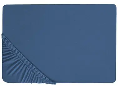 Sábana bajera JANBU Algodón 200 x 200 cm Azul marino - Accesorios decorativos