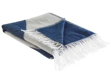 Blanket HALEDE 130 x 170 cm Blue - Home Accessories