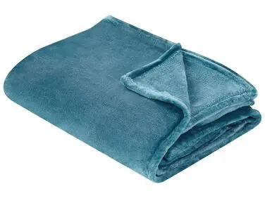 Blanket BAYBURT 150 x 200 cm Blue - Home Accessories