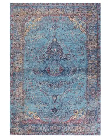 Alfombra KANSU Azul 200 x 300 cm Algodón - Accesorios decorativos