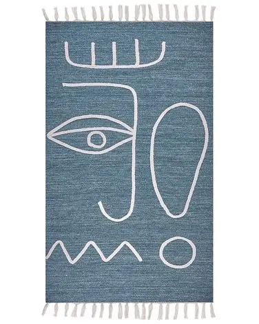 Alfombra de exterior YAVU Azul 80 x 150 cm - Accesorios decorativos