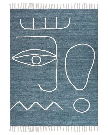 Alfombra de exterior YAVU Azul 140 x 200 cm - Accesorios decorativos