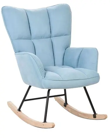 Mecedora OULU Tela Azul claro - Sala de estar