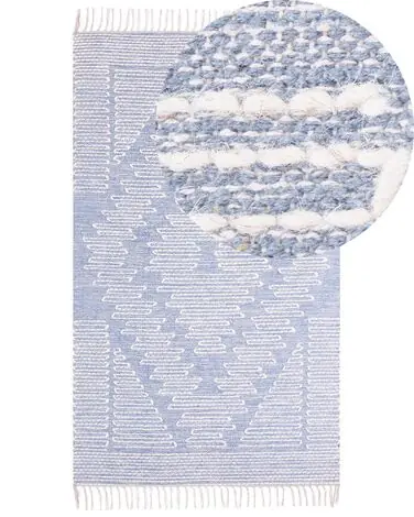 Alfombra ANSAR Azul 80 x 150 cm Algodón - Accesorios decorativos