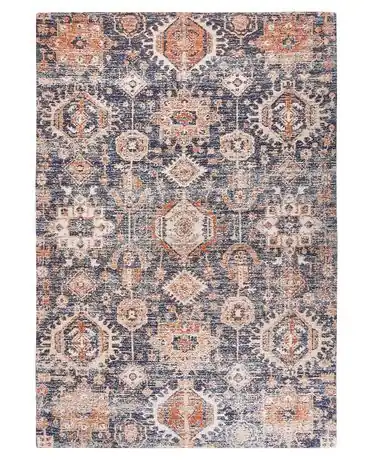Alfombra KURIN Azul 140 x 200 cm Algodón - Accesorios decorativos