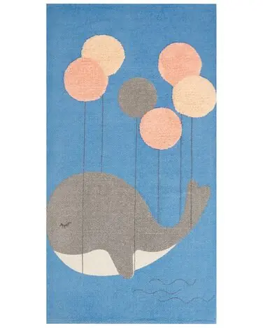 Alfombra infantil BALABANG Azul 80 x 150 cm Algodón - Accesorios decorativos