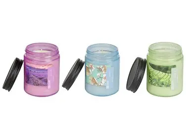 Conjunto de 3 velas aromáticas FRUITY BLOOM Cera de soja Notas frescas Notas florales - Accesorios decorativos