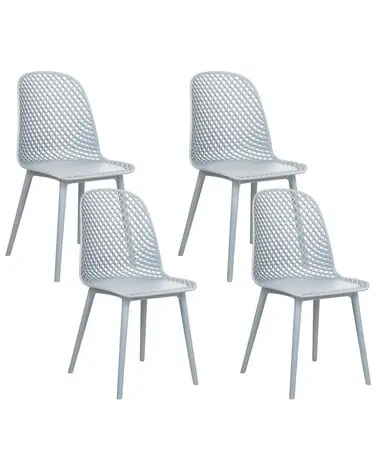 Conjunto de 4 sillas de comedor EMORY Azul claro