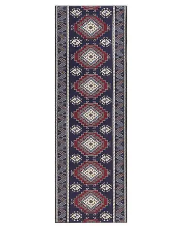 Alfombra KANGAL Azul oscuro 80 x 240 cm - Accesorios decorativos