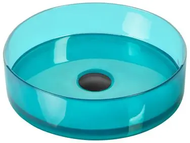 Lavabo sobre encimera TOLOSA Turquesa ⌀ 36 cm Solid Surface - Baño