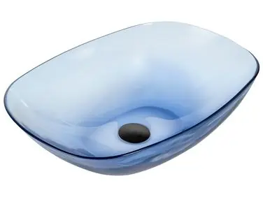 Lavabo sobre encimera MOENGO Azul 54 x 36 cm Solid Surface - Baño