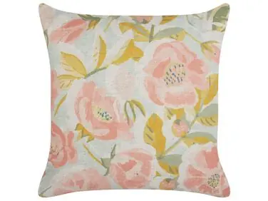 Cojín decorativo ZAHRIYE 45 x 45 cm Rosa Patrón floral - Accesorios decorativos
