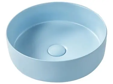Lavabo sobre encimera GUDAR Azul ⌀ 37 cm Cerámica - Baño
