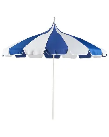 Sombrilla de jardín 245 cm MINOA Blanco/Azul - Jardín y balcón