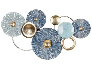 Wall Decor ACTINIUM Metal 51 cm Blue - Home Accessories