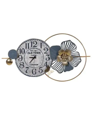 Reloj de pared BERKERIUM 90 cm Metal Azul - Accesorios decorativos