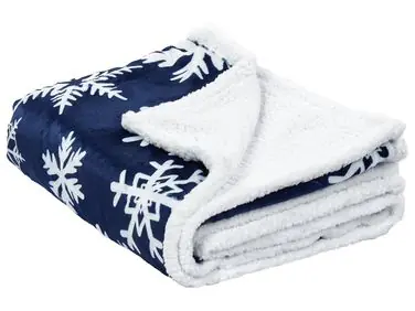Blanket ANISE 150 x 200 cm Dark Blue - Home Accessories