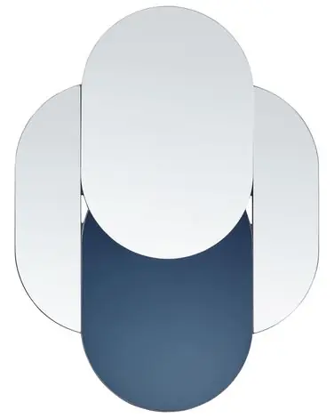 Wall Mirror CHAILLON 60 cm 80 cm Blue - Home Accessories