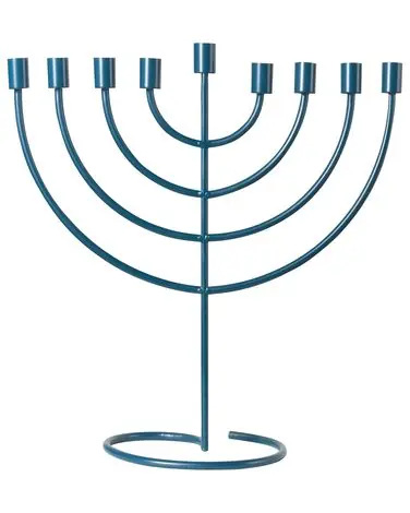 Candle Holder AMORA Metal 50 cm Blue - Home Accessories