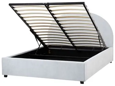 Ottoman Bed VAUCLUSE Chenille Light Blue 140 x 200 cm (EU Double) - Bedroom