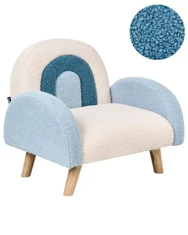 Sillón infantil Arco iris OMBO Bouclé Azul claro - Sala de estar
