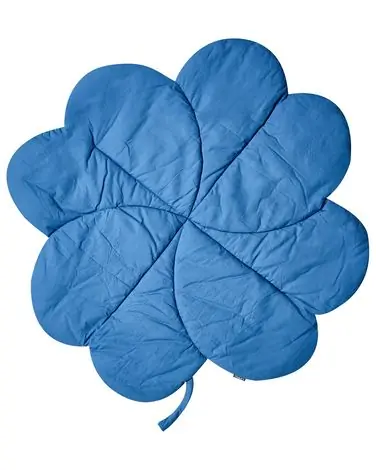 Alfombra de juego infantil ACADINE 110 x 110 cm Algodón Azul - Accesorios decorativos
