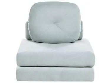 Sofá cama individual OLDEN Chenilla Azul claro - Sala de estar