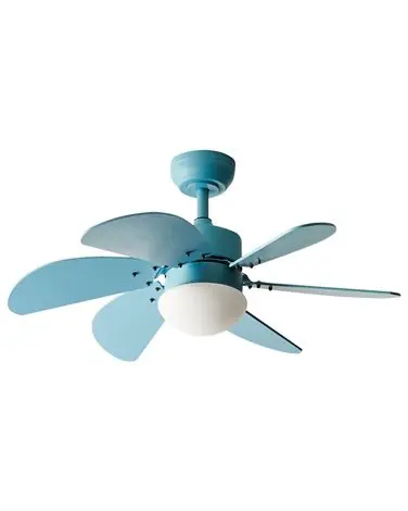 Ventilador de techo con luz LOGAR con mando LED Azul - Accesorios decorativos
