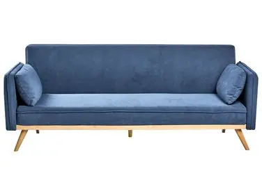 Sofá cama ASAA Tela Azul - Sala de estar