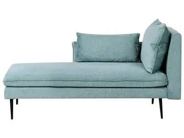 Chaise longue derecho YERRES Tela Azul claro - Sala de estar