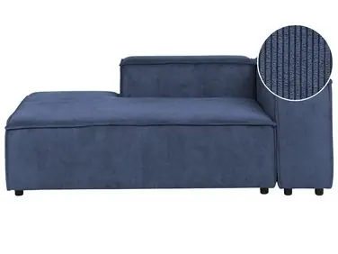 Chaise longue derecho ARDAL Pana Azul oscuro - Sala de estar