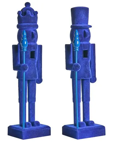 Conjunto de 2 figuras FLATEY Cascanueces 40 cm Azul - Accesorios decorativos
