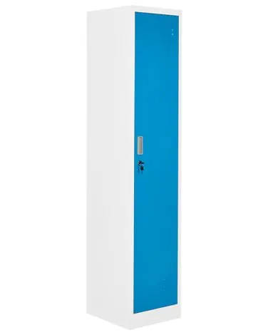 Taquilla de una puerta ATHLETE Metal Blanco/Azul - Oficina