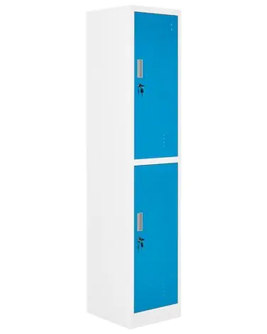 Taquilla de 2 niveles ATHLETE Metal Blanco/Azul - Oficina