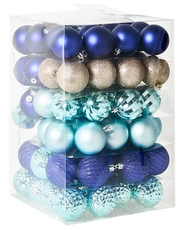 Set of 96 Baubles PIELINEN Blue - Christmas