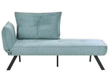Chaise longue izquierdo ROCAMADOUR Tela Azul claro - Sala de estar