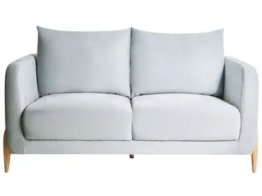 Sofá 2 plazas GIMO Chenilla Azul claro - Sala de estar