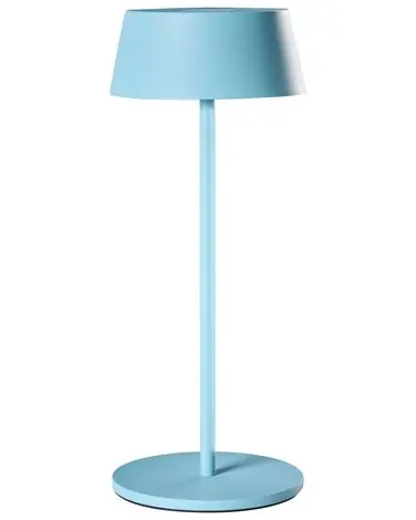 Wireless LED Table Lamp GUDER with Dimmer Metal Blue - Home Accessories